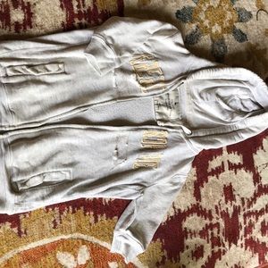 Abercrombie distressed  zip up hoodie